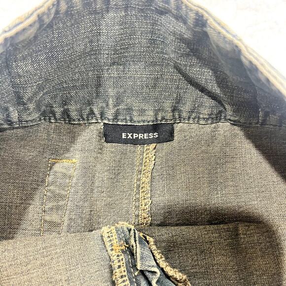 Express Beaded Denim Skirt Size 5/6 - Picture 5 of 6